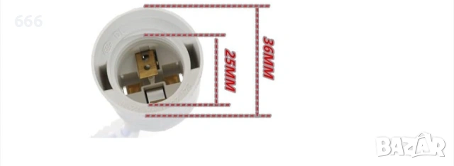 Комплект 12 цокъла за E27 крушка, снимка 3 - Друга електроника - 53458983