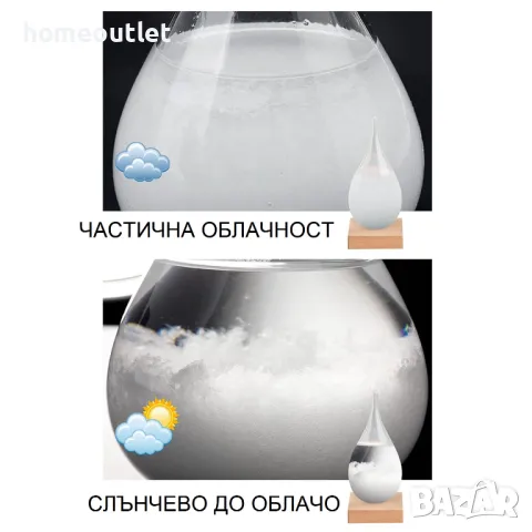ПРОМОЦИЯ Атрактивен барометър - Стъклена капка - 3D STORM GLASS, снимка 4 - Статуетки - 47607381