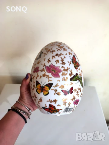 Прекрасно Колекционерско Голямо Порцеланово Яйце, снимка 5 - Декорация за дома - 51139195