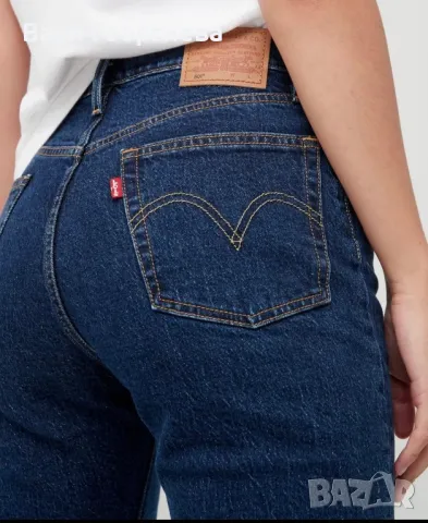 Оригинални Дамски Дънки Levi's Strauss Lot 501 Cropped Тъмно Сини, снимка 1 - Дънки - 48254223