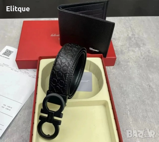 колани от естествена кожа и портмоне Louis Vuitton hermes , снимка 4 - Колани - 52741793