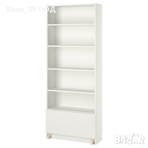 Висока бяла етажерка с чекмедже, снимка 2 - Етажерки - 41878325