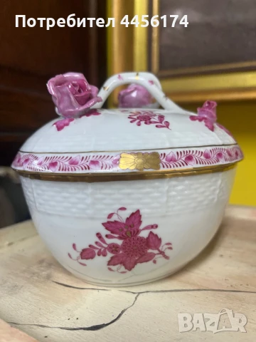 Унгарски порцелан Herend с декор “Apponyi” “Chinese bouquet - Pink”💗 , снимка 4 - Други - 50556159