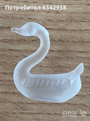 Ретро декорация за семейство гъски, изработена от матирано стъкло, снимка 6 - Антикварни и старинни предмети - 50982946