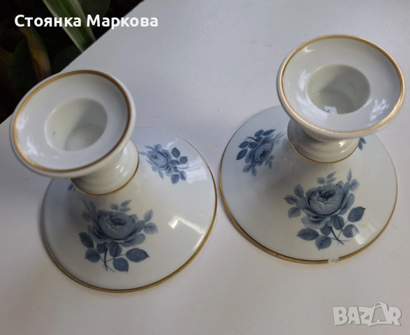 Два порцеланови свещника със забележка-Швеция, снимка 4 - Декорация за дома - 53020957
