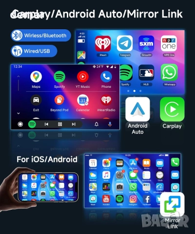Rimoody 2G 64G Android стерео радио за Ford Transit 2015-2019, 9 инча, снимка 5 - Аксесоари и консумативи - 52964412