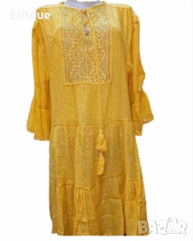 Свежарска плажна туника с пискюли