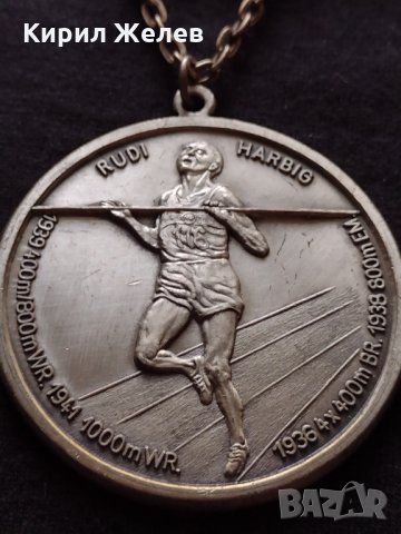 Колекционерски медал Германия спортисти  RUDI HARBIG за колекция - 18566, снимка 3 - Антикварни и старинни предмети - 34609310