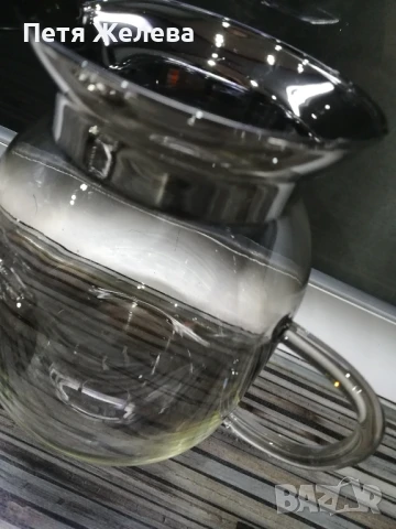 Стъклена каничка със стъклен капак -500мл, снимка 5 - Прибори за хранене, готвене и сервиране - 50725602