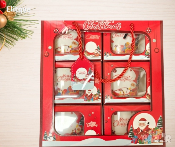 Коледни, подаръчни комплекти с чаши, различни цени , снимка 5 - Чаши - 52571198