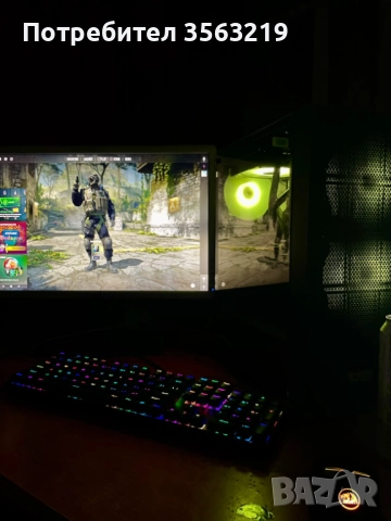 НОВ/гаранция Геймърски компютър – Ryzen 7 5700/RX 6600/16GB/NVMe 1TB