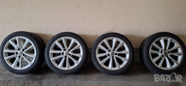 4 броя 18" ляти джанти 5х115 за OPEL с летни гуми, 400 €