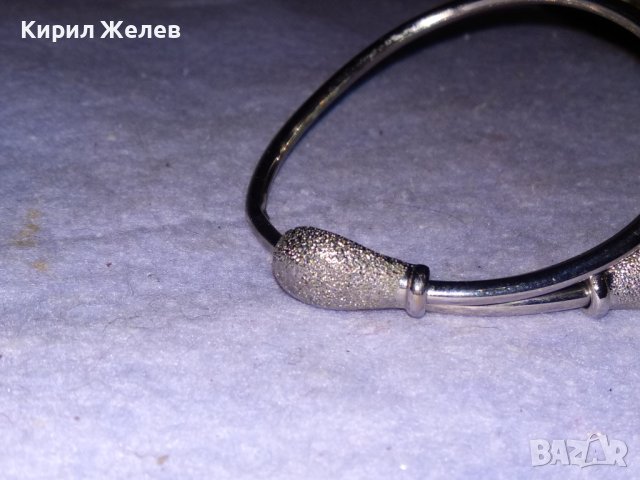 СТИЛНА МЕДНА НИКЕЛИРАНА СРЕБРИСТА РЕТРО СТИЛ ГРИВНИЧКА Тип ТОРКВА 6839, снимка 9 - Гривни - 41281158