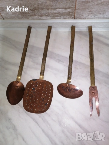 винтидж медни прибори , снимка 3 - Прибори за хранене, готвене и сервиране - 53062096