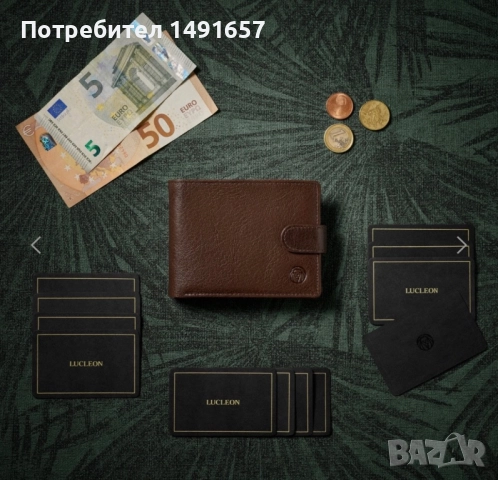 Мъжки портфейл - LUCLEON - California, снимка 5 - Портфейли, портмонета - 52535861