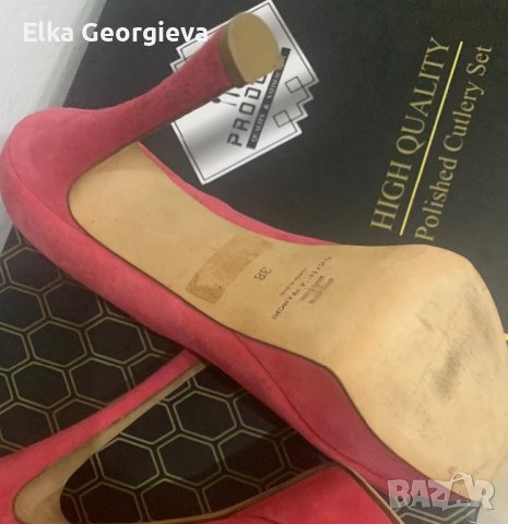 Маркови дамски обувки Elisabetta Franchi 38 номер, снимка 6 - Дамски елегантни обувки - 44342333