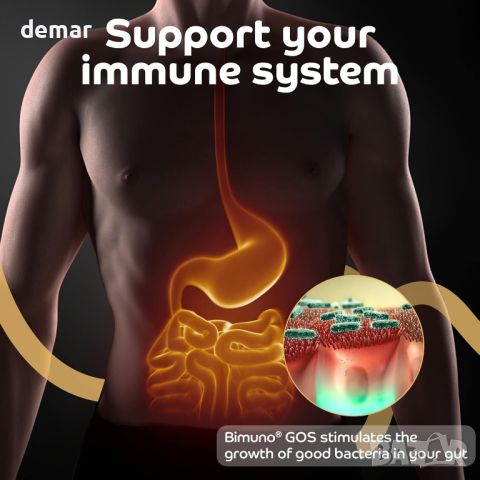 Bimuno 4-в-1 пребиотик: витамин D3, C и цинк Подкрепа за имунната система, вегетарианска, за 1 месец, снимка 2 - Хранителни добавки - 44742259