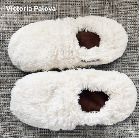 Плюшени пантофи- грелки с лавандула WARMIES SLIPPIES DELUXE , снимка 2 - Пантофи - 53730947