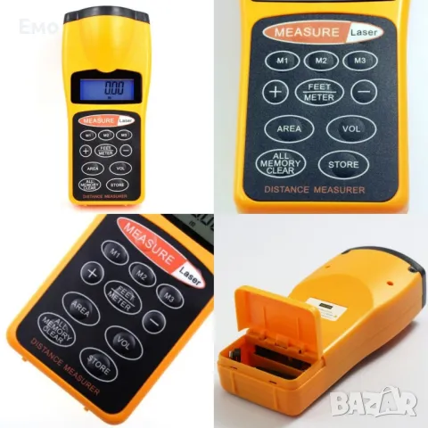 Универсален уред за измерване до 18 м разстояние с лазерен показалец