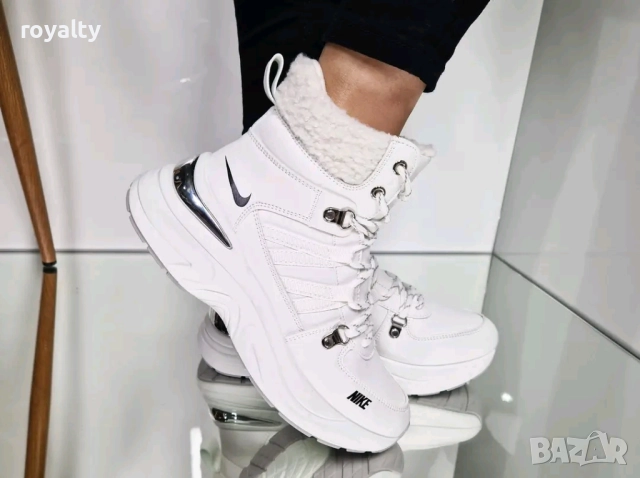 Nike Бели Дамски Спортни Боти С Вата Номерации 36-41, снимка 3 - Дамски боти - 52432589
