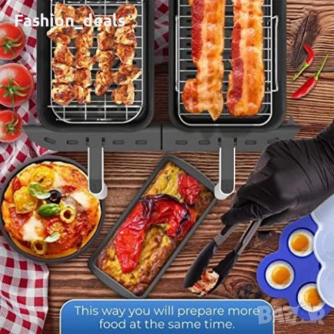 Нови 2бр. стойки за фритюрник Air Fryer с двойна кошница/Неръждаема стомана, снимка 5 - Други стоки за дома - 41282035
