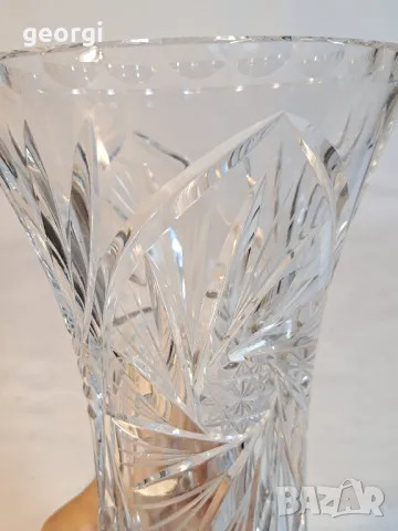 голяма немска кристална фасетирана ваза Nachtmann   3/3, снимка 3 - Вази - 48888062