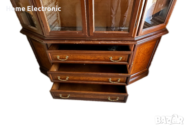 Масивна Дървена Витрина, снимка 2 - Секции и витрини - 42921373