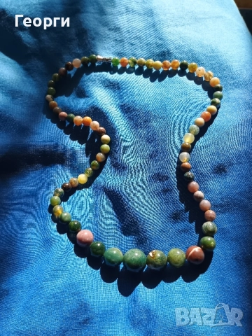 Гердан с натурални Ахати, снимка 3 - Колиета, медальони, синджири - 52375981