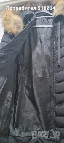 Дамско яке с пухена качулка ХЛ, снимка 3 - Якета - 51940640