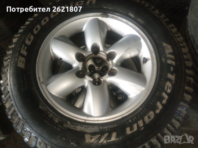 Джанти гуми от Nissan Terrano 2 16x6x139,7mm, снимка 3 - Гуми и джанти - 42544436