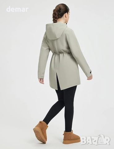 Дамско яке baleaf с поларена подплата, дълго, леко, водоустойчиво, ветроустойчиво, снимка 2 - Якета - 52441248