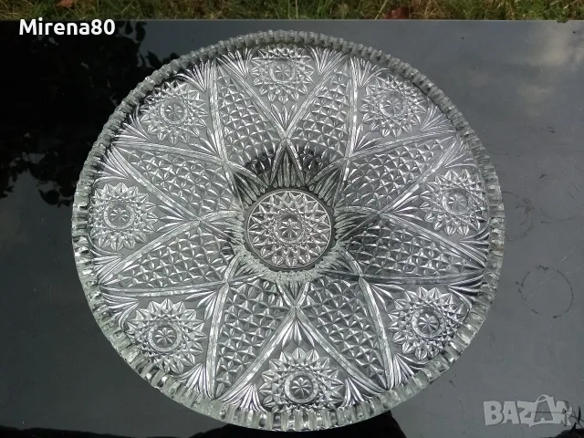Голяма кристална фруктиера, снимка 3 - Антикварни и старинни предмети - 55793121