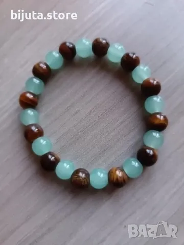 Гривна за привличане на пари печалби и късмет с авантюрин и тигрово око ., снимка 3 - Гривни - 49925790