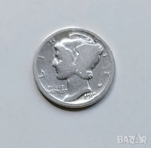 САЩ 10 цента 1919 г. сребро