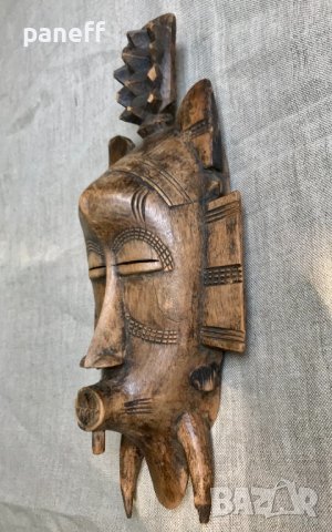 Стара африканска маска #5, снимка 3 - Антикварни и старинни предмети - 42344276