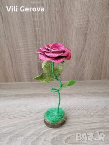 Роза върху дръвче , снимка 3 - Изкуствени цветя - 34010011