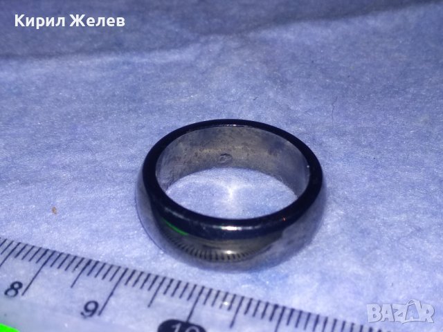 СТИЛЕН ФЕШЪН АРТ МАСИВЕН ПРЪСТЕН - ХАЛКА от ТИТАН с УСТОЙЧИВО ЧЕРНО ЛЪСКАВО ПОКРИТИЕ 36614, снимка 10 - Пръстени - 39714973