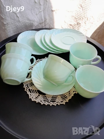 Винтидж arcopal jadeite France 🇫🇷 1970 , снимка 5 - Антикварни и старинни предмети - 51135741