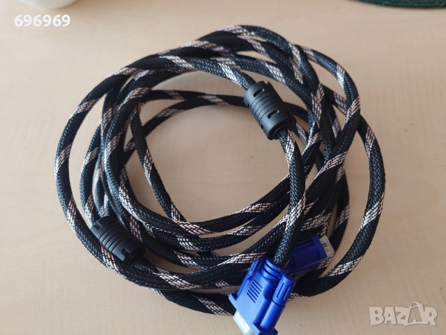 Кабели за монитор усилени 5м ., снимка 2 - Кабели и адаптери - 53418126