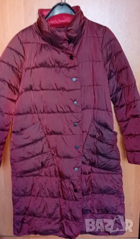 Дълго олекотено яке бордо, снимка 2 - Якета - 44466403