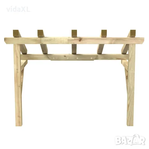 vidaXL Навес за врата, 150x100x100 см, бор масив, снимка 5 - Входни врати - 56147638
