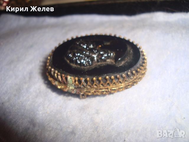 СТАРИННА ВИКТОРИАНСКА БРОНЗОВА КАМЕЯ БРОШКА от ШЛИФОВАН ХЕМАТИТ РЕТРО БИЖУ ЮВЕЛИРЕН УНИКАТ 20666, снимка 10 - Антикварни и старинни предмети - 36061112
