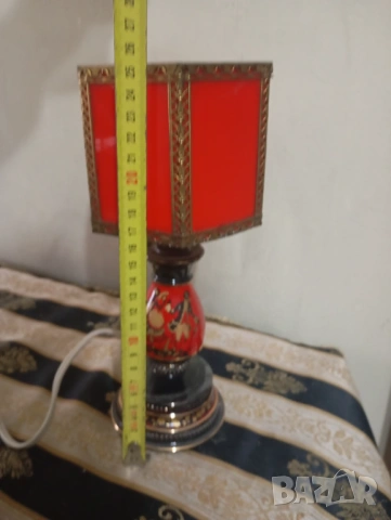 Винтидж настолна лампа , снимка 4 - Настолни лампи - 53214373