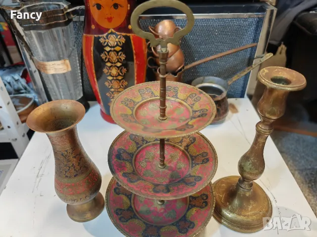 Сет Ваза, бомбониера, свещник-бронз, снимка 7 - Антикварни и старинни предмети - 48200694