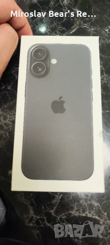 Кутия от Айфон 16 черен 128гб / box from Iphone 16 Black 128gb 