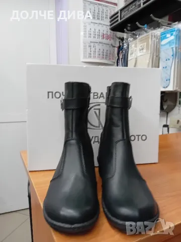 Намаление Дам.боти естествена кожа м 506 черни , снимка 2 - Дамски боти - 48062640