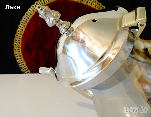 Посребрена бронзова кана,английска. , снимка 6 - Антикварни и старинни предмети - 34563119