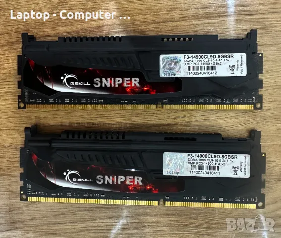 G.Skill Sniper 2x4GB 8GB DDR3 1600MHz - Геймърски рам памети