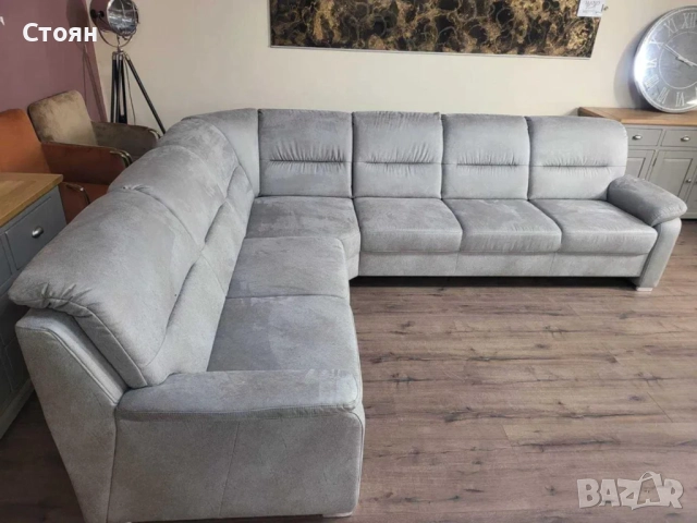 ПРОМОЦИЯ!!! Светло сив ъглов диван от плат PP-HS10002, снимка 6 - Дивани и мека мебел - 52826945