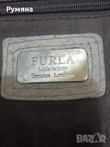 FURLA -дамска чанта,ест кожа,винтидж, снимка 5 - Чанти - 52123706
